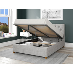 Aspire Olivier Double Storm Pure Pastel Cotton Ottoman Bed - Grey - Aspire Beds - Wilko - thumbnail 3