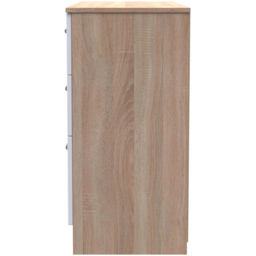 Crowndale Contrast 6 Drawer White and Bardolino Oak Midi Chest Ready Assembled - Wilko - thumbnail 5