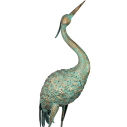 St Helens Gold Metal Heron Garden Ornament - Wilko - thumbnail 4