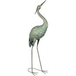 St Helens Gold Metal Heron Garden Ornament - Wilko - thumbnail 1