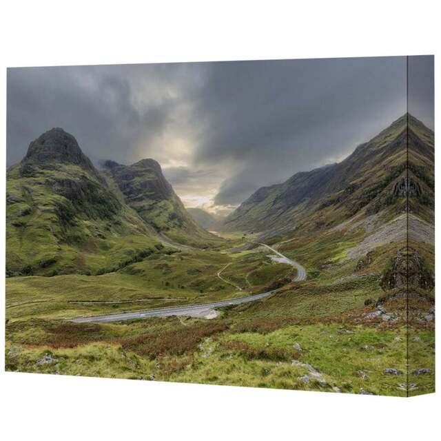 Benjamin Tate Design Print 24 Highlands Canvas 46 x 31cm - Grey - Wilko - image 1