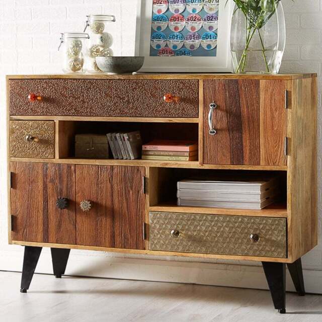 Brooklyn Monaco 3 Door 3 Drawer 2 Shelf Large Sideboard - Brown - Wilko - image 1