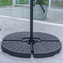Living and Home HDPE Parasol Base 66kg - Size: Single - Black - Wilko - thumbnail 3