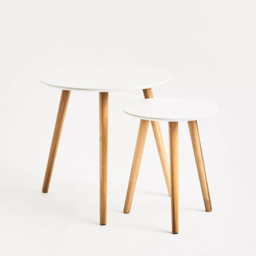 Premier Housewares Nostra Round Nest of Tables Set of 2 - Size: 48 x 48 x 48cm - Multi - Interiors by Premier - Wilko - thumbnail 5