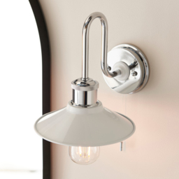 Merano Fiumicino Gloss White Chrome Plate Bathroom Wall Light - Size: 25.4 x 20 x 22cm - Wilko - thumbnail 5