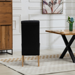 Artemis Home Rimini Set of 2 Black Fabric Dining Chair - Wilko - thumbnail 7