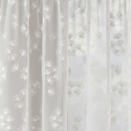 Tyrone Textiles Delila White Trail Leaf Print Sheer Voile Panel Curtain 140 x 229cm - Size: 229 x 140 x 1cm - Wilko - thumbnail 3