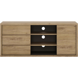 Florence Shetland Single Door 3 Drawer 3 Shelf TV Unit - Brown - Furniture To Go - Wilko - thumbnail 4