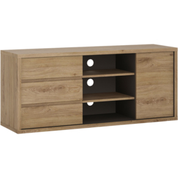 Florence Shetland Single Door 3 Drawer 3 Shelf TV Unit - Brown - Furniture To Go - Wilko - thumbnail 3