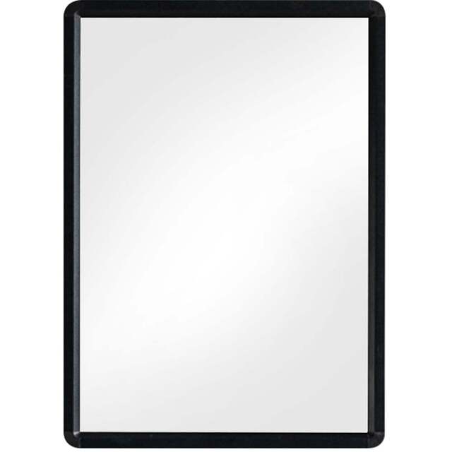Living and Home Square Bathroom Mirror - Size: 63 x 48 x 3cm - Black - Wilko - image 1
