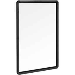 Living and Home Square Bathroom Mirror - Size: 63 x 48 x 3cm - Black - Wilko - thumbnail 4