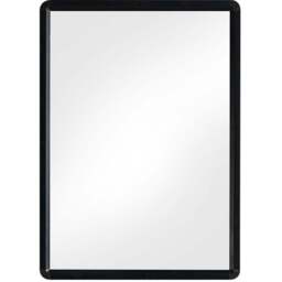 Living and Home Square Bathroom Mirror - Size: 63 x 48 x 3cm - Black - Wilko - thumbnail 1