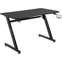 Portland Steel Gaming Desk with Cup Holder Black - Size: 120 x 65 x 74cm - Wilko - thumbnail 3