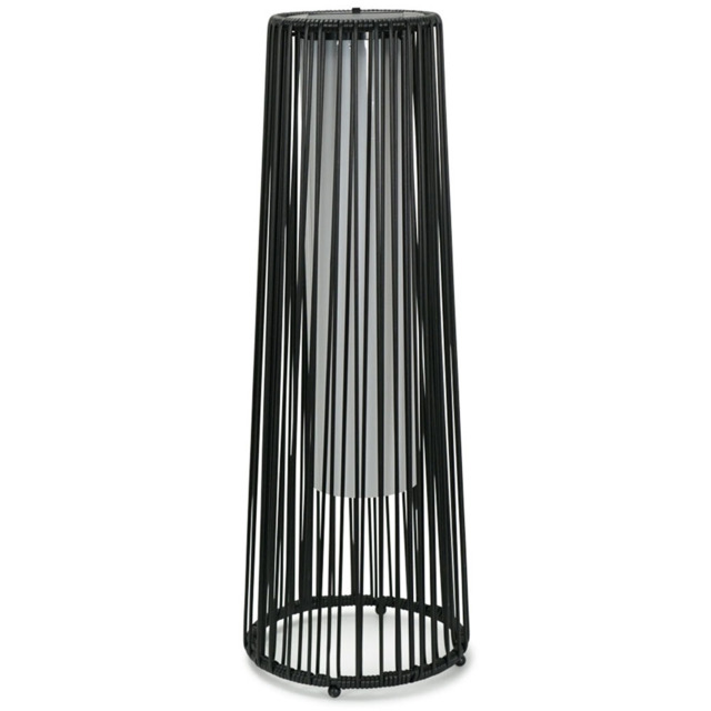 ValueLight Rattan Black Large Solar Floor Lamp - Size: 59.5 x 21.5 x 21.5cm - ValueLights - Wilko - image 1