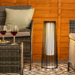 ValueLight Rattan Black Large Solar Floor Lamp - Size: 59.5 x 21.5 x 21.5cm - ValueLights - Wilko - thumbnail 6