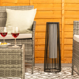 ValueLight Rattan Black Large Solar Floor Lamp - Size: 59.5 x 21.5 x 21.5cm - ValueLights - Wilko - thumbnail 5