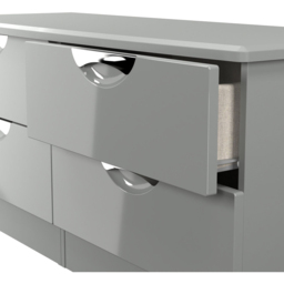 Crowndale Camden 4 Drawer Grey Gloss and Dusk Grey Bed Box Ready Assembled - Grey Gloss & Dusk Grey - Wilko - thumbnail 7