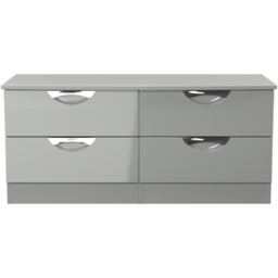 Crowndale Camden 4 Drawer Grey Gloss and Dusk Grey Bed Box Ready Assembled - Grey Gloss & Dusk Grey - Wilko - thumbnail 3