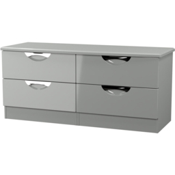 Crowndale Camden 4 Drawer Grey Gloss and Dusk Grey Bed Box Ready Assembled - Grey Gloss & Dusk Grey - Wilko - thumbnail 5