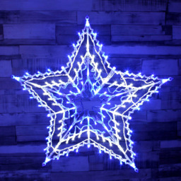 The Christmas Workshop Blue and White LED Star Silhouette Light - Wilko - thumbnail 1