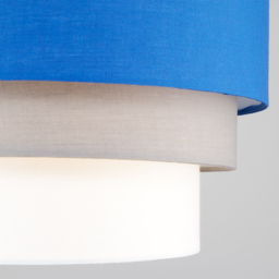 ValueLights Aztec 3-Tier Blue Fabric Ceiling Light Shade - Size: 30 x 20.5 x 30cm - Wilko - thumbnail 6
