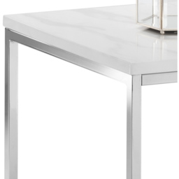 Julian Bowen Scala Chrome and White Marble Top Lamp Table - Size: 50 x 50 x 50cm - Wilko - thumbnail 6