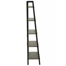 Premier Housewares Bradbury 5 Shelf Dark Oak Veneer Ladder Bookshelf - Brown - Interiors by Premier - Wilko - thumbnail 5