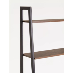 Premier Housewares Bradbury 5 Shelf Dark Oak Veneer Ladder Bookshelf - Brown - Interiors by Premier - Wilko - thumbnail 7