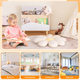 Costway White Kids Toy Box with Safety Hinge - Size: 71 x 42 x 13cm - Wilko - thumbnail 7