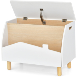 Costway White Kids Toy Box with Safety Hinge - Size: 71 x 42 x 13cm - Wilko - thumbnail 3