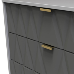 Crowndale Diamond 5 Drawer Matt Shadow and Grey Chest of Drawers - Wilko - thumbnail 7