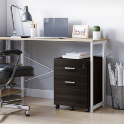 Vinsetto Black 2-Drawer Filing Cabinet - Size: 40 x 44 x 54.6cm - Wilko - thumbnail 5