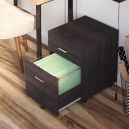 Vinsetto Black 2-Drawer Filing Cabinet - Size: 40 x 44 x 54.6cm - Wilko - thumbnail 7