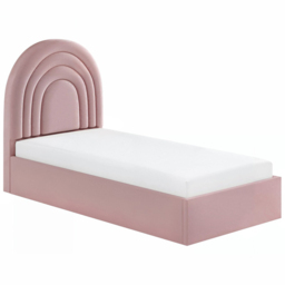 Flair Ava Single Pink Velvet Ottoman Bed - Wilko - thumbnail 3