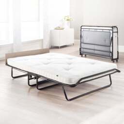 Jay-Be Supreme Small Double Automatic Folding Bed with Micro e-Pocket Sprung Mattress - Black - Wilko
