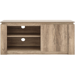 GFW Canyon Single Door 2 Shelf Grey Oak Compact TV Unit - Size: 45 x 108 x 59cm - Wilko - thumbnail 4