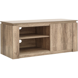 GFW Canyon Single Door 2 Shelf Grey Oak Compact TV Unit - Size: 45 x 108 x 59cm - Wilko - thumbnail 3