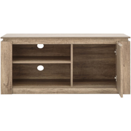 GFW Canyon Single Door 2 Shelf Grey Oak Compact TV Unit - Size: 45 x 108 x 59cm - Wilko - thumbnail 5