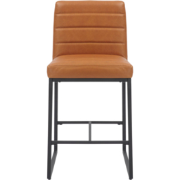 Carlton Set of 2 Real Leather Light Brown Bar Stool - Shankar - Wilko - thumbnail 4