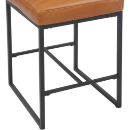 Carlton Set of 2 Real Leather Light Brown Bar Stool - Shankar - Wilko - thumbnail 7