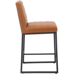 Carlton Set of 2 Real Leather Light Brown Bar Stool - Shankar - Wilko - thumbnail 5