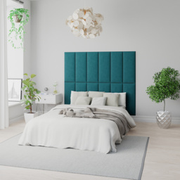 Aspire EasyMount Emerald Plush Velvet Upholstered Wall Mounted Headboard Panels 2 Pack - Green - Aspire Beds - Wilko - thumbnail 5