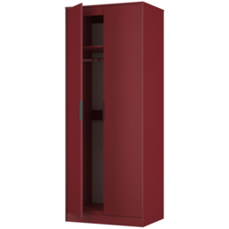 Crowndale Hong Kong 2 Door Red Matt Tall Wardrobe Ready Assembled - Wilko - thumbnail 7