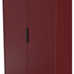 Crowndale Hong Kong 2 Door Red Matt Tall Wardrobe Ready Assembled - Wilko - thumbnail 6