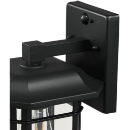 Living and Home Black Aluminium Waterproof Motion Sensor Outdoor Wall Light with Glass Shade - Size: 27.5 x 13 x 20cm - Wilko - thumbnail 5
