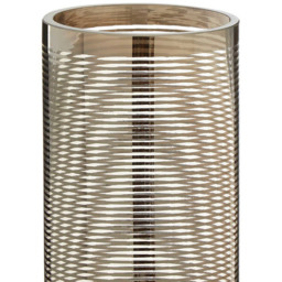 Premier Housewares Silver Raya Nickel Stripe Glass Vase - Size: 12 x 12 x 25cm - Wilko - thumbnail 4