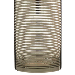 Premier Housewares Silver Raya Nickel Stripe Glass Vase - Size: 12 x 12 x 25cm - Wilko - thumbnail 7