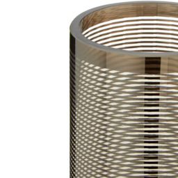 Premier Housewares Silver Raya Nickel Stripe Glass Vase - Size: 12 x 12 x 25cm - Wilko - thumbnail 5