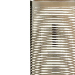 Premier Housewares Silver Raya Nickel Stripe Glass Vase - Size: 12 x 12 x 25cm - Wilko - thumbnail 6