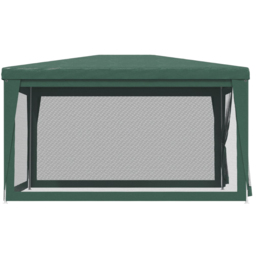 vidaXL 3 x 4m Green Party Tent with 4 Mesh Sidewalls - Wilko - thumbnail 5